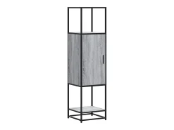Aparador alto Sonoma gris 35,5x35x139 cm madera contrachapada metal