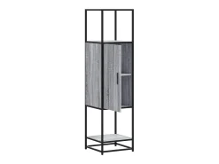 Aparador alto Sonoma gris 35,5x35x139 cm madera contrachapada metal