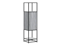 Aparador alto Sonoma gris 35,5x35x139 cm madera contrachapada metal