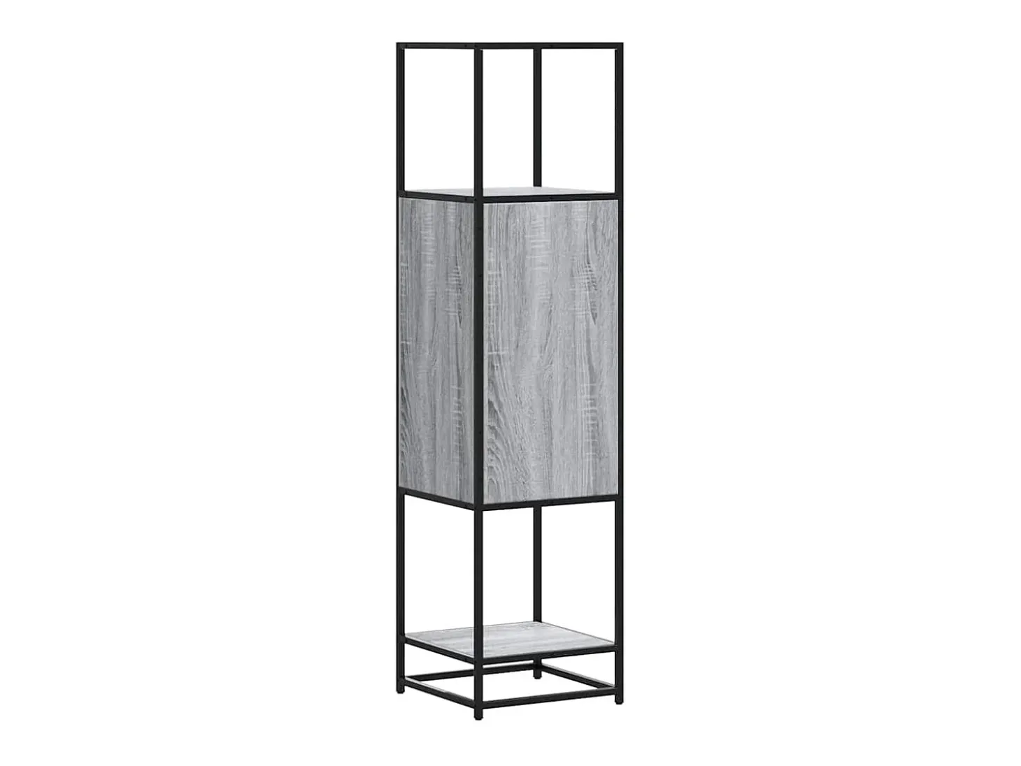 Aparador alto Sonoma gris 35,5x35x139 cm madera contrachapada metal