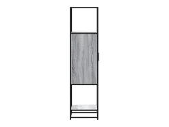 Aparador alto Sonoma gris 35,5x35x139 cm madera contrachapada metal