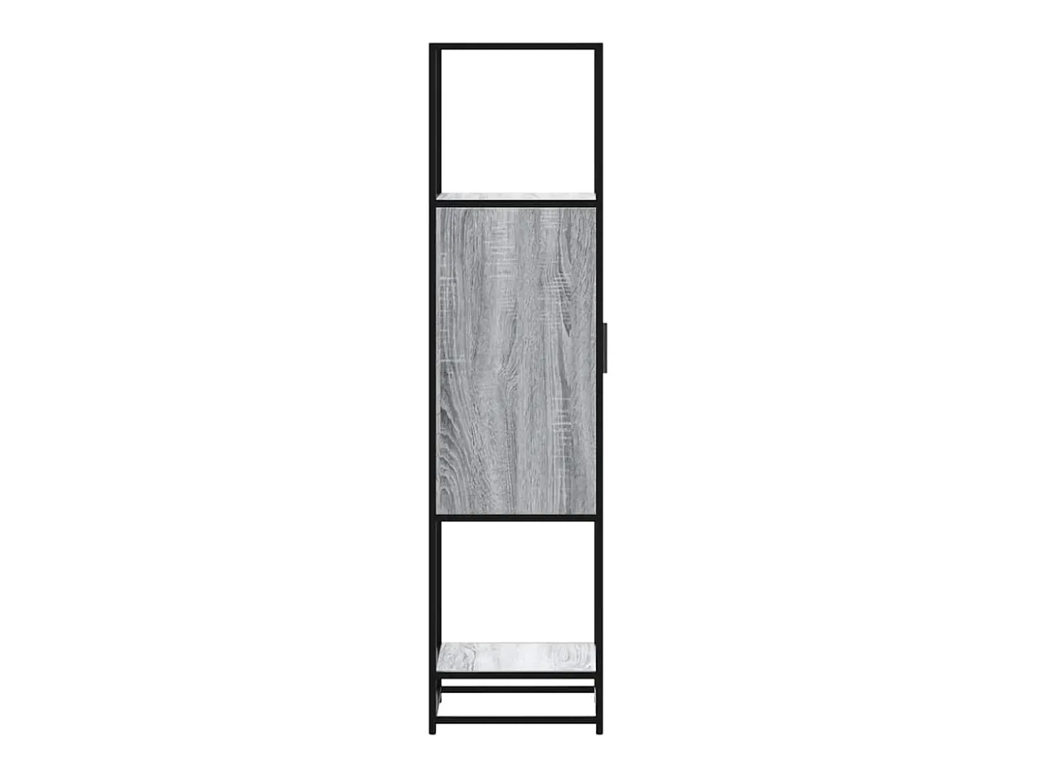 Aparador alto Sonoma gris 35,5x35x139 cm madera contrachapada metal