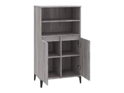 Aparador alto Sonoma gris 60x36x110 cm Madera de ingeniería