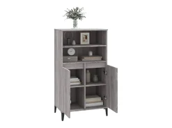 Aparador alto Sonoma gris 60x36x110 cm Madera de ingeniería