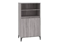 Aparador alto Sonoma gris 60x36x110 cm Madera de ingeniería