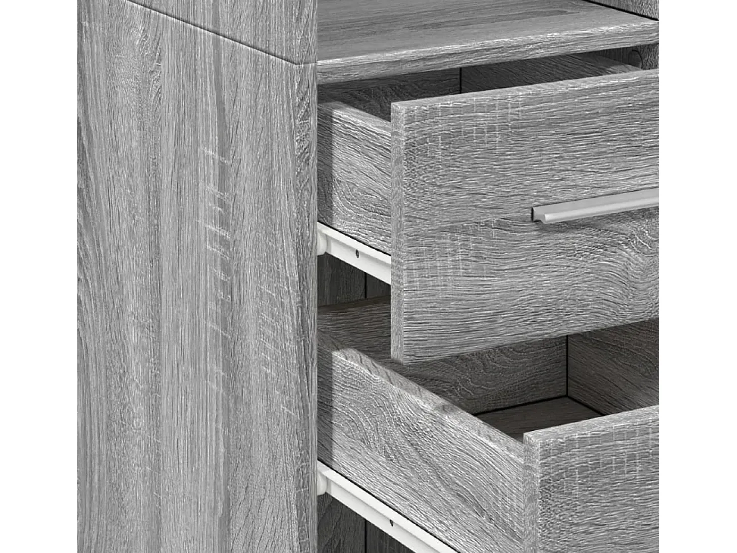 Aparador alto Sonoma gris 30x42,5x185 cm madera de ingeniería