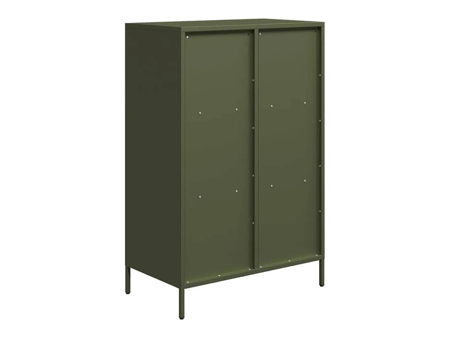 Aparador alto verde oliva 68x39x103,5 cm acero