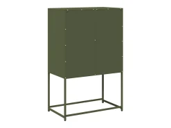 Aparador alto verde oliva 68x39x107 cm acero