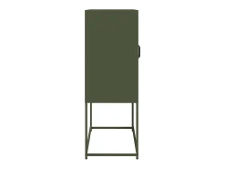 Aparador alto verde oliva 68x39x107 cm acero