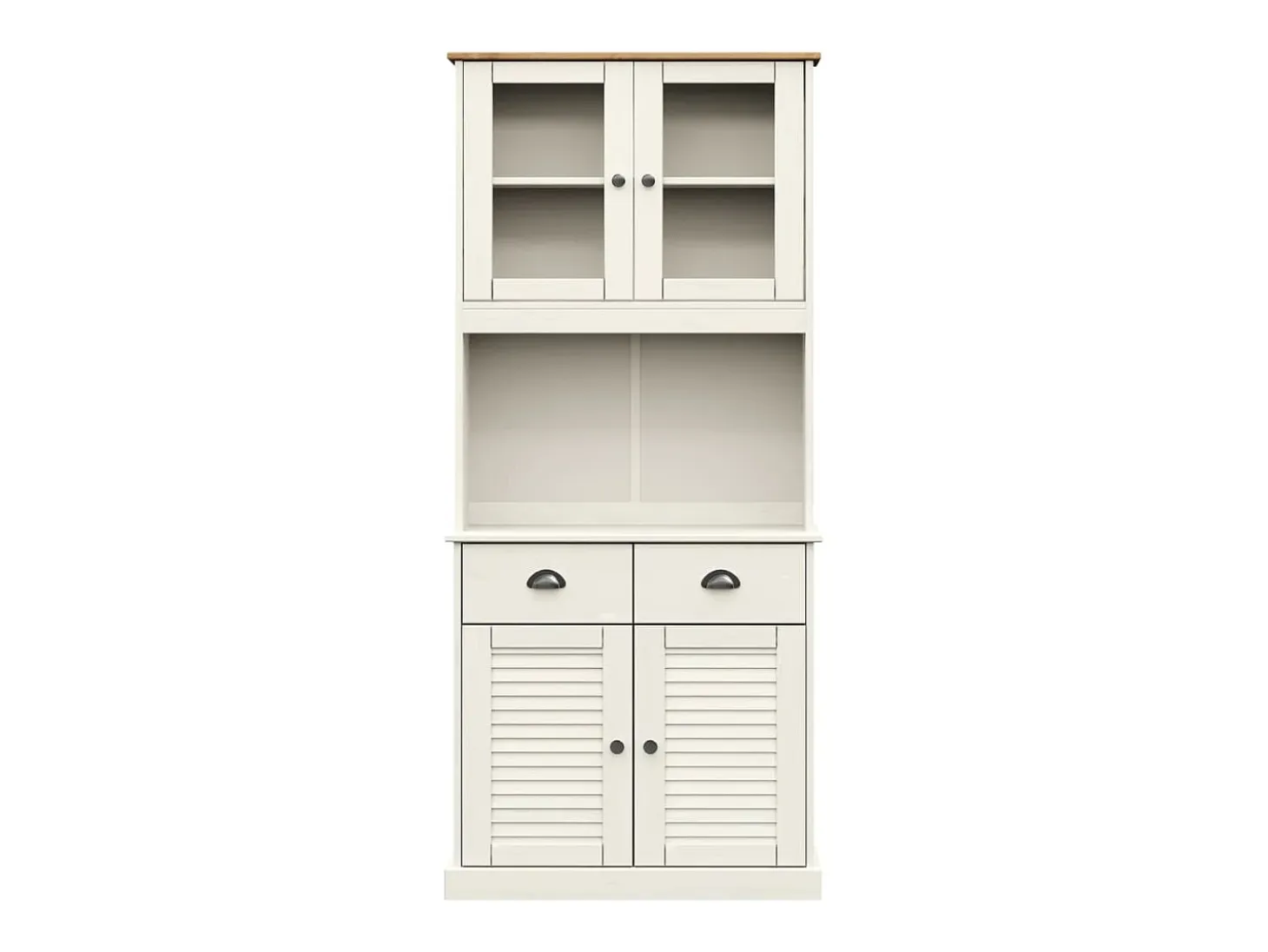 Aparador alto VIGO madera maciza de pino blanco 78x40x175 cm