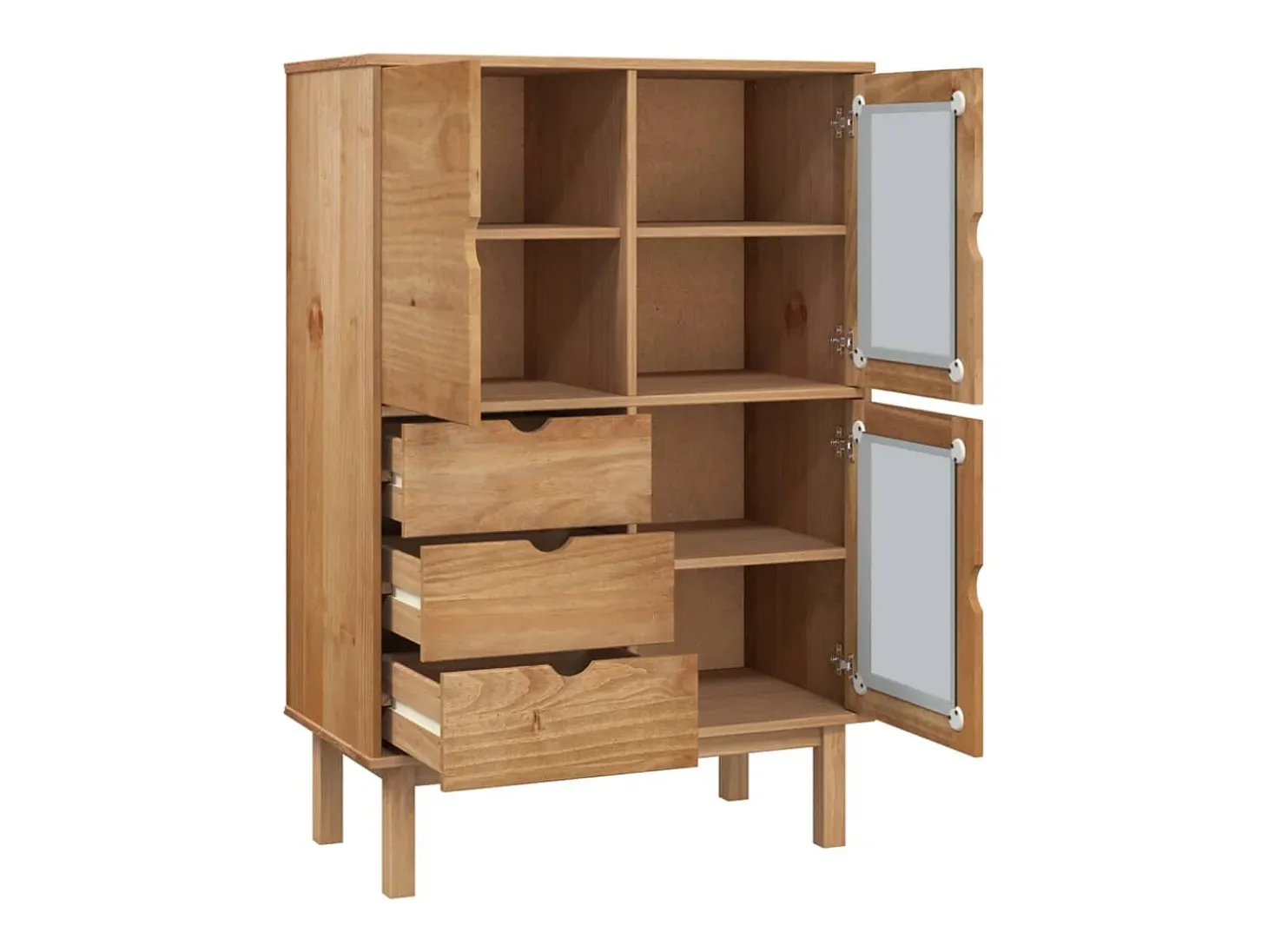 Aparador alto 85x43x125 cm madera maciza de pino