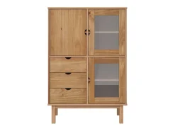 Aparador alto 85x43x125 cm madera maciza de pino