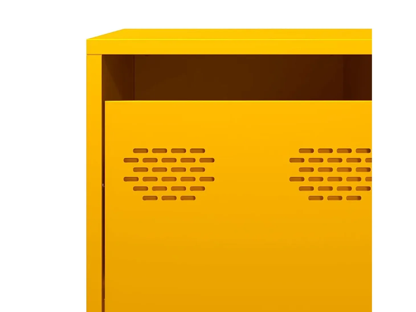 Aparador amarillo mostaza 135x39x73,5 cm acero laminado en frío