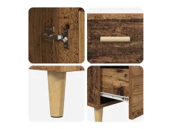Aparador antiguo de madera 34 x 69,5 x 90 cm Madera de ingeniería