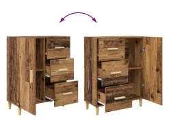 Aparador antiguo de madera 34 x 69,5 x 90 cm Madera de ingeniería