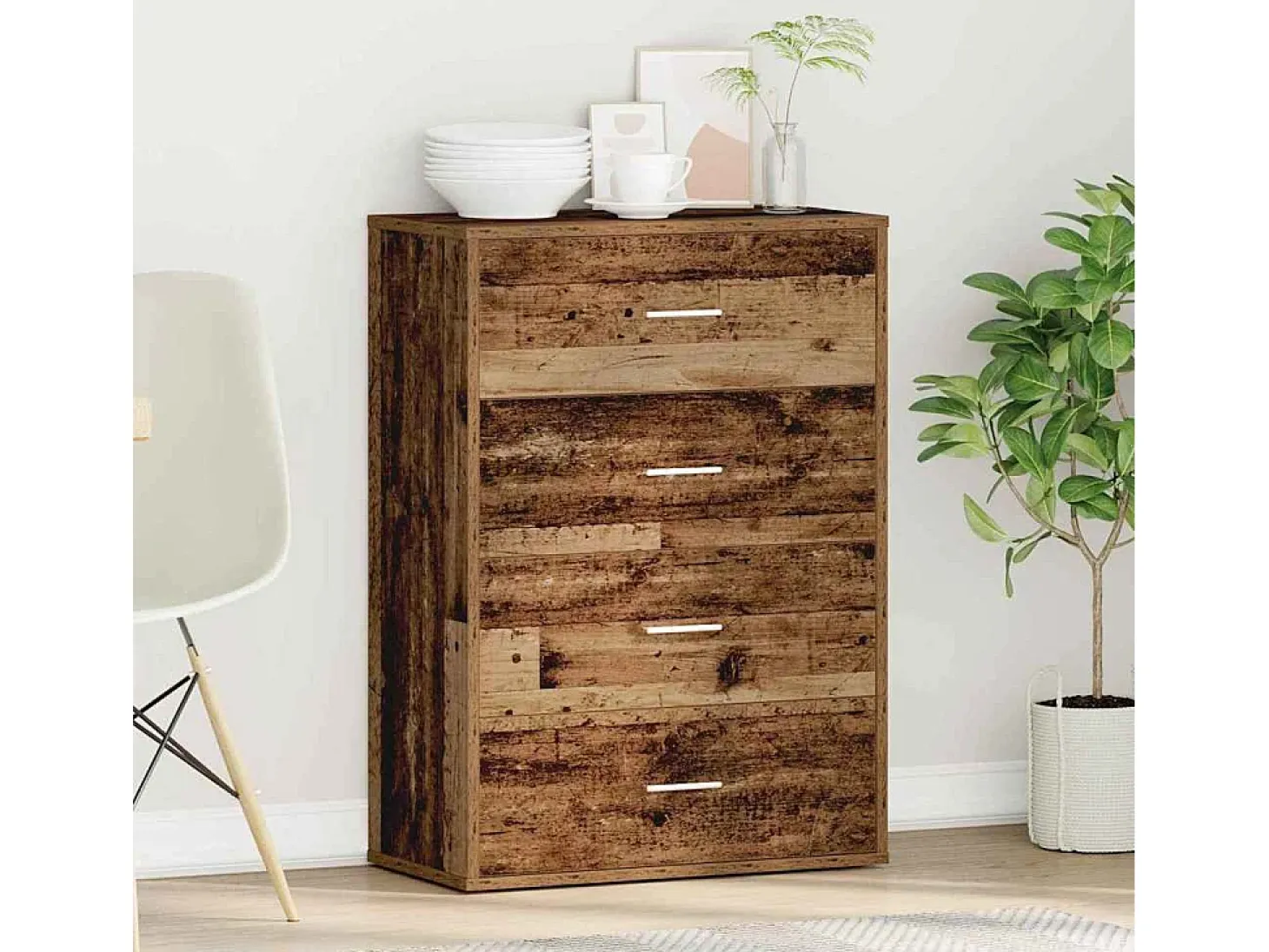 Aparador antiguo de madera 60 x 31 x 84 cm Tablero de partículas