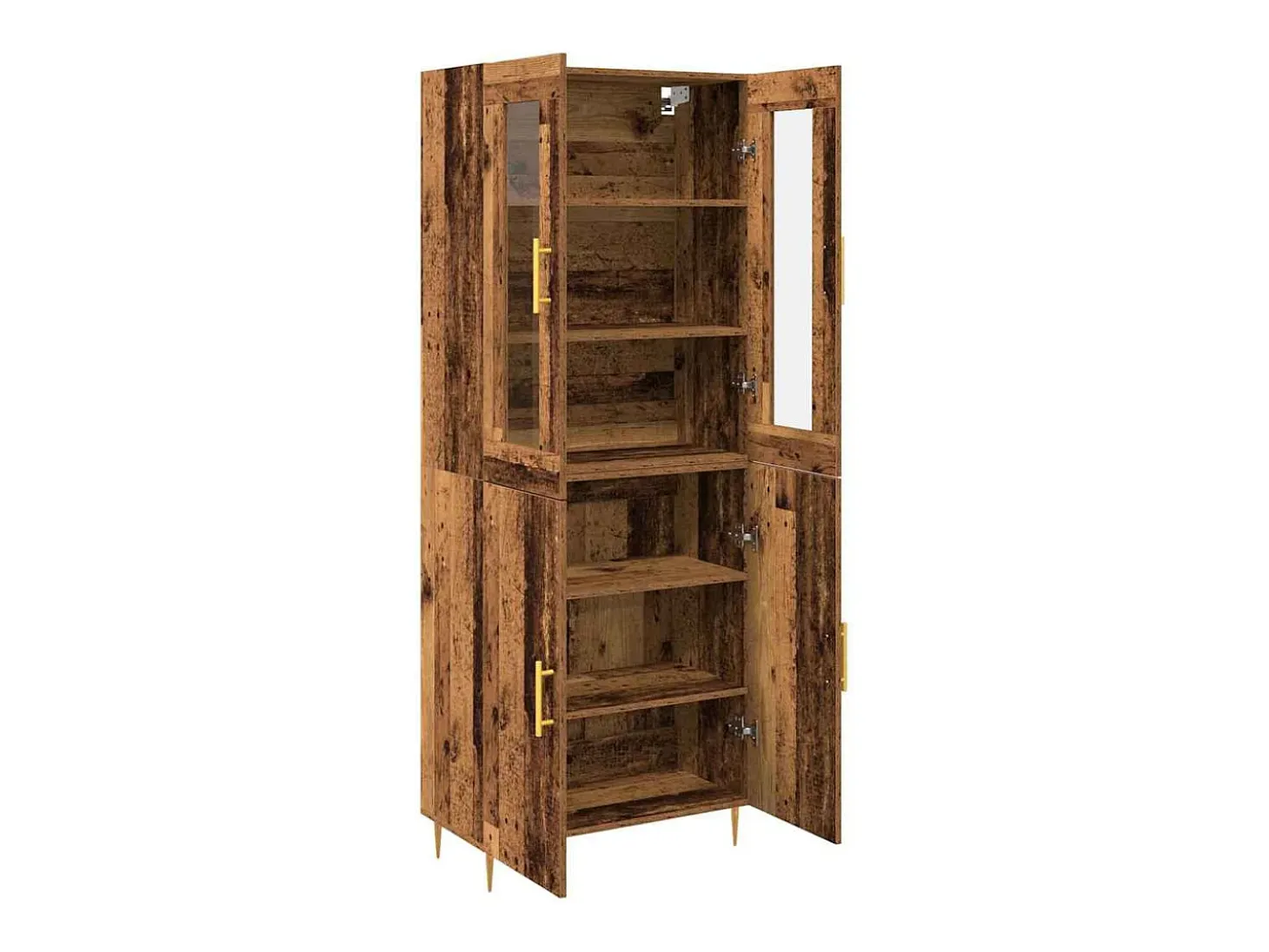 Aparador antiguo de madera 69,5x34x180 cm en madera reconstituida
