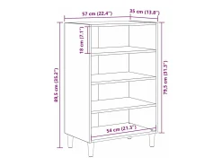 Aparador antiguo de madera 57 x 35 x 90 cm Madera de ingeniería