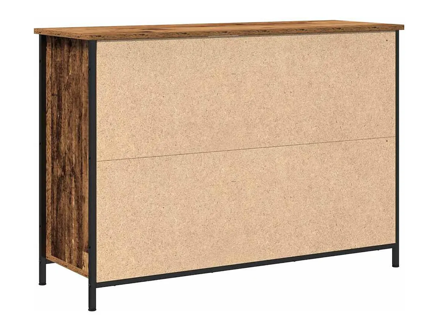 Aparador antiguo de madera 100x35x70 cm en madera contrachapada y acero