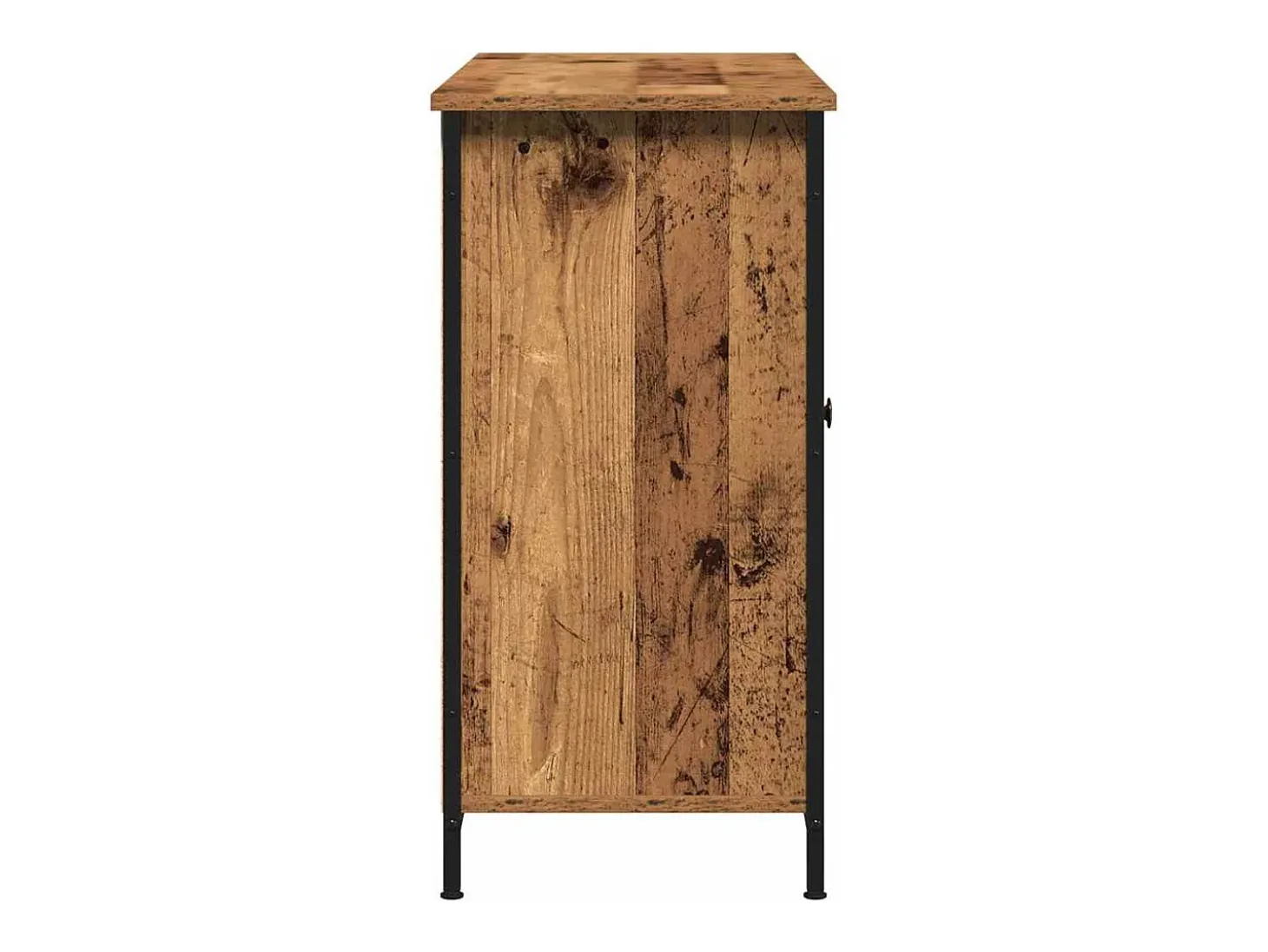 Aparador antiguo de madera 100x35x70 cm en madera contrachapada y acero
