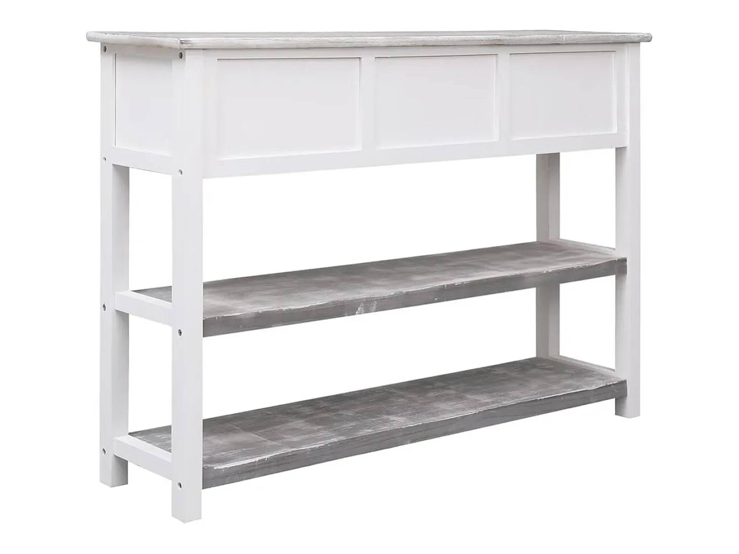 Aparador antiguo gris 108x30x76 cm Madera maciza de paulownia