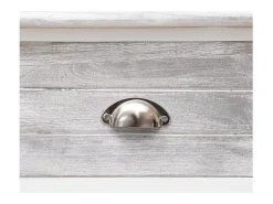 Aparador antiguo gris 108x30x76 cm Madera maciza de paulownia
