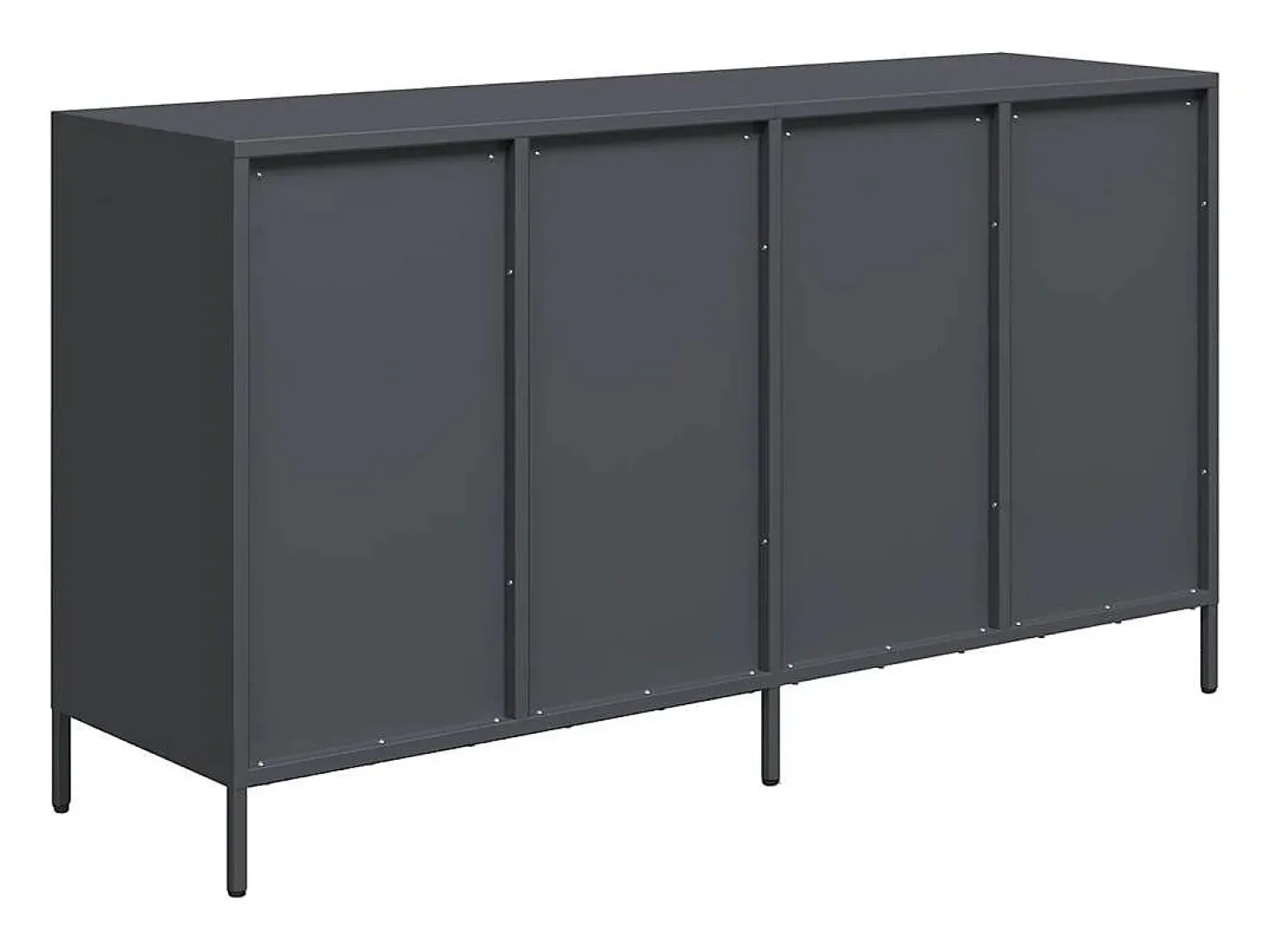 Aparador antracita 135x39x73,5 cm acero laminado en frío