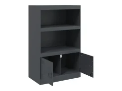 Aparador antracita 67x39x107 cm acero