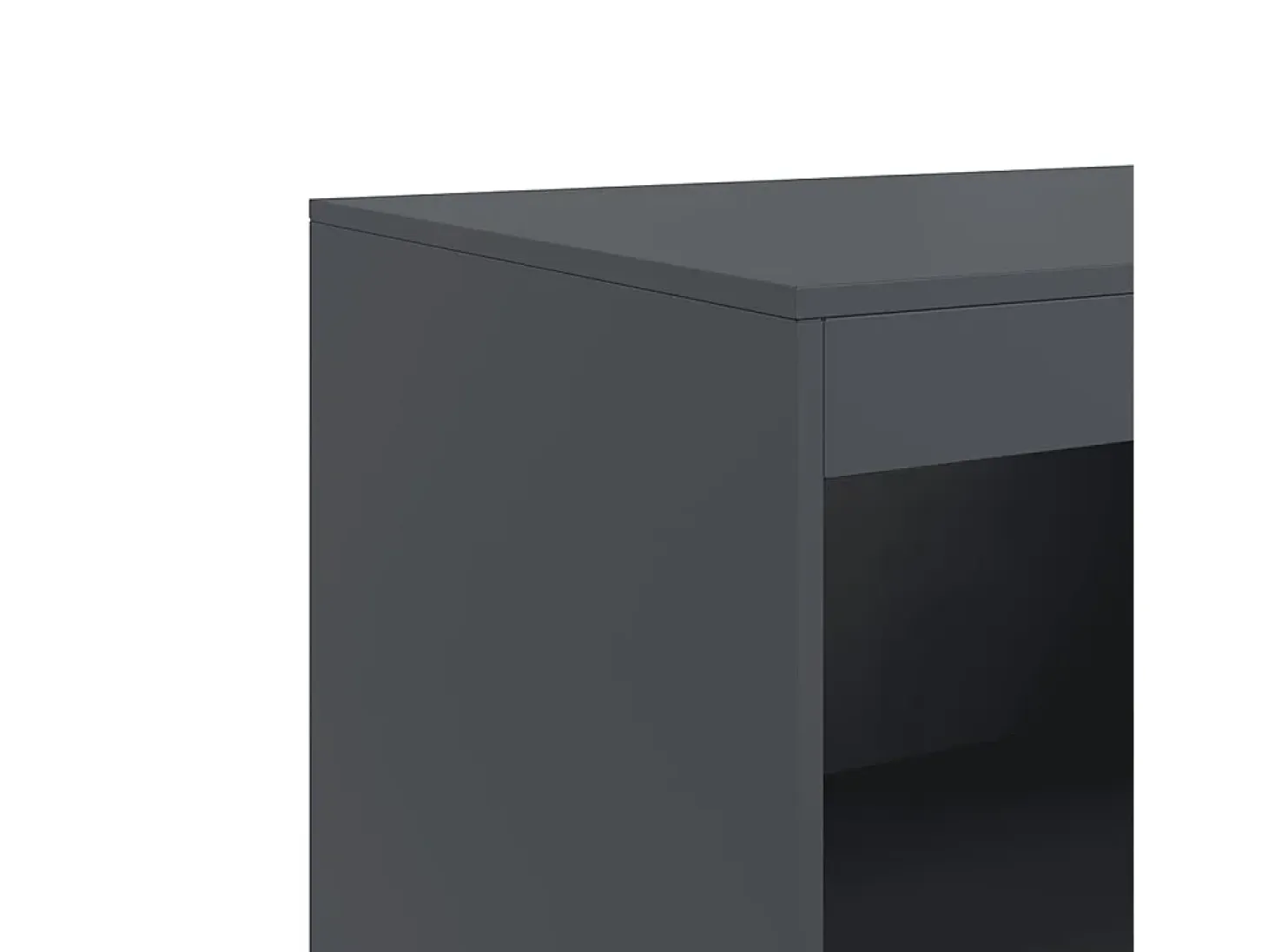 Aparador antracita 67x39x107 cm acero