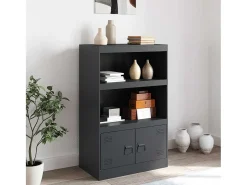 Aparador antracita 67x39x107 cm acero