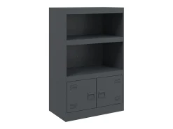 Aparador antracita 67x39x107 cm acero