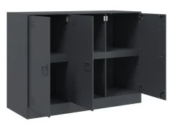 Aparador antracita 99x39x73 cm acero