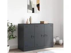 Aparador antracita 99x39x73 cm acero