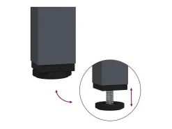 Aparador antracita 135x39x73,5 cm acero laminado en frío