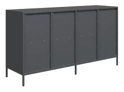 Aparador antracita 135x39x73,5 cm acero laminado en frío