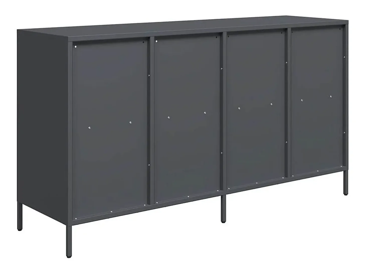 Aparador antracita 135x39x73,5 cm acero laminado en frío