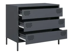 Aparador antracita 68x39x58,5 cm acero laminado en frío