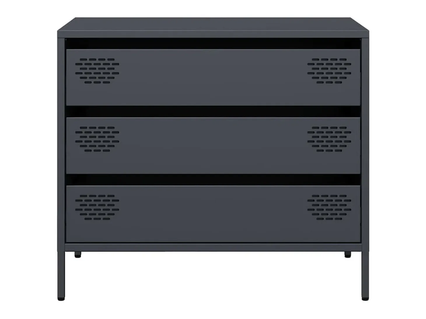 Aparador antracita 68x39x58,5 cm acero laminado en frío