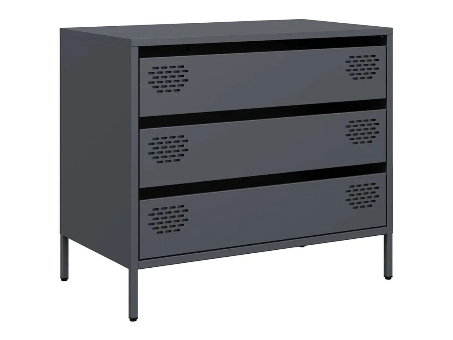 Aparador antracita 68x39x58,5 cm acero laminado en frío