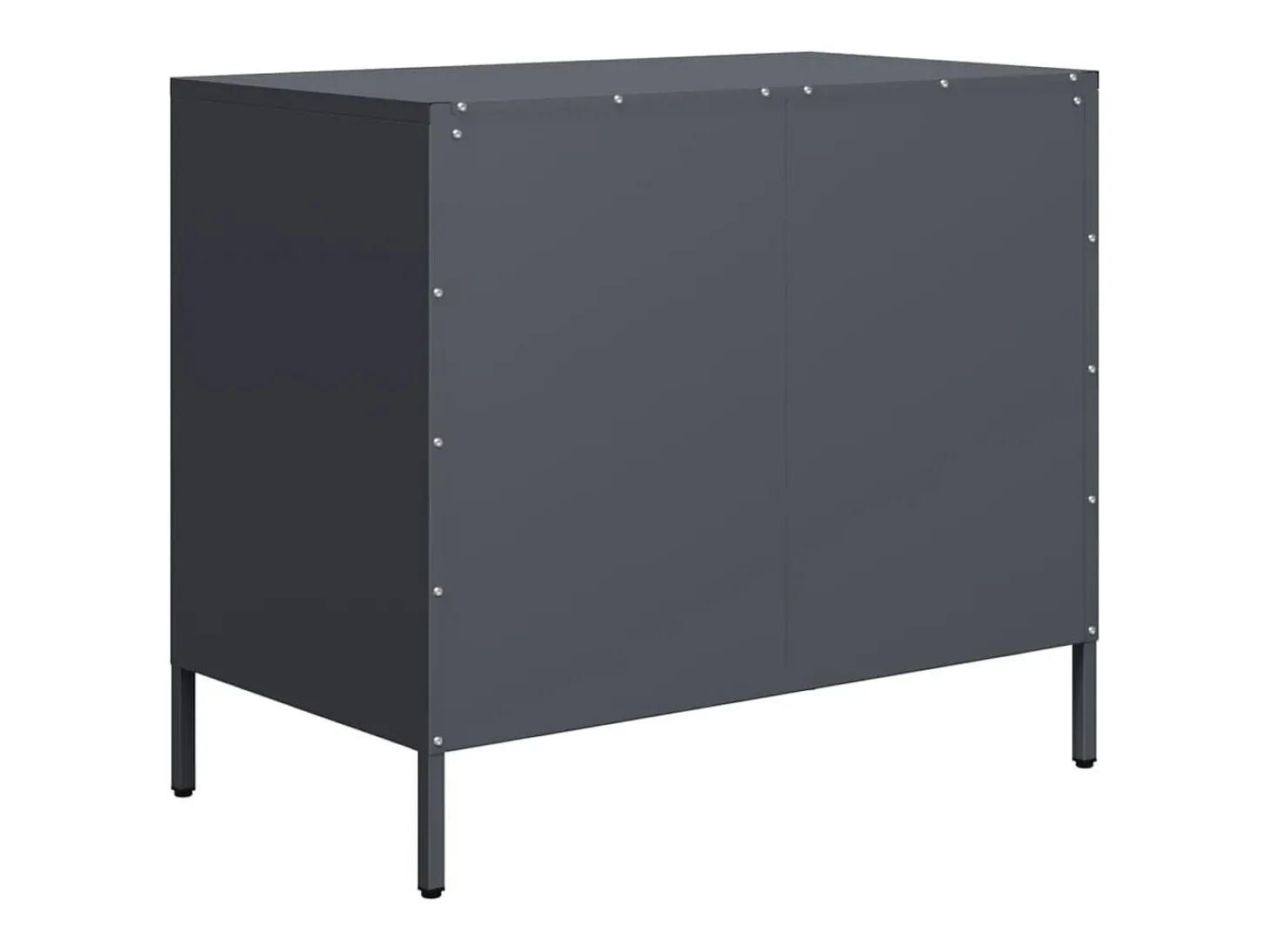 Aparador antracita 68x39x58,5 cm acero laminado en frío
