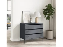Aparador antracita 68x39x58,5 cm acero laminado en frío