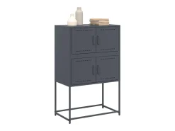 Aparador antracita 68,5x38,5x107 cm acero