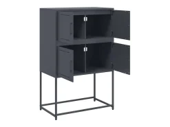 Aparador antracita 68,5x38,5x107 cm acero