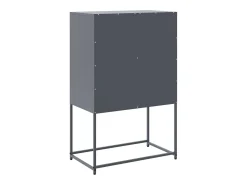 Aparador antracita 68,5x38,5x107 cm acero