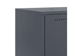 Aparador antracita 68,5x38,5x107 cm acero