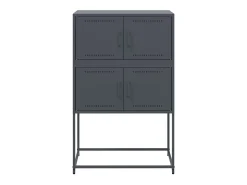 Aparador antracita 68,5x38,5x107 cm acero