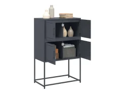 Aparador antracita 68,5x38,5x107 cm acero