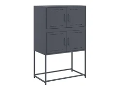 Aparador antracita 68,5x38,5x107 cm acero
