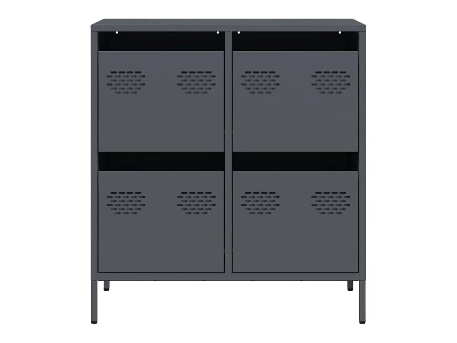 Aparador antracita 68x39x73,5 cm acero laminado en frío
