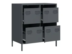 Aparador antracita 68x39x73,5 cm acero laminado en frío